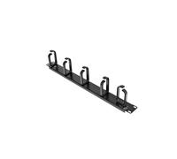 StarTech.com CABLMANAGER2 : Panneau de Gestion de Câbles 1U 19" en Acier Noir, 5 Anneaux ABS Pivotants, Conforme TAA, 483x88.6x43mm
