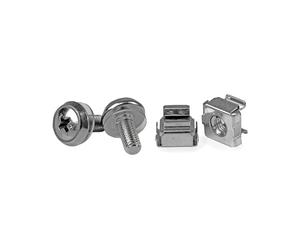 StarTech.com CABSCREWM5 - Kit de 50 Vis M5 et Écrous Cage Argent pour Montage en Rack Serveur - Dimensions du colis 120x222x25mm