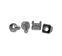 StarTech.com CABSCREWM6 : Kit de 50 Vis et Écrous Cage M6 Acier Inoxydable Tête Bombée pour Rack Serveur, Longueur 12mm, Conforme CE/REACH/TAA/RoHS