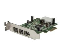 StarTech.com Carte adaptateur PCI Express vers 3 ports FireWire - Faible encombrement - 800 et 400 (PEX1394B3LP) - Adaptateur FireWire - PCI Express x1 profil bas - FireWire 800 - 2 ports + 1 x FireWi