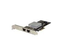 StarTech.com Carte Adaptateur Réseau PCIe 10G 2 ports, Intel X550AT, 10/5/2.5/1GbE, Multi Gigabit Ethernet, 5 Speed NIC, RJ45, 10GBase-T