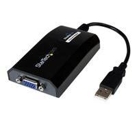 StarTech.com Adaptateur USB vers VGA - Carte vidéo USB externe pour PC et MAC - 1920 x 1200 adaptateur vidéo externe - DisplayLink DL-195 - 16 Mo - noir