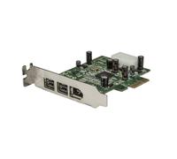 StarTech.com Carte combo d'interface PCI Express FireWire 3 ports 800+400 - profil bas - PCIe - I