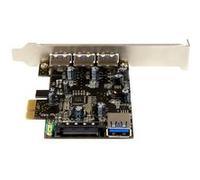 StarTech Carte contrôleur PCIe PEXUSB3S42 – 4 ports USB 3.0 (3 externes, 1 interne) – UASP