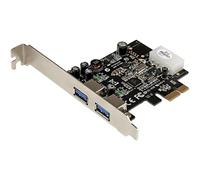 StarTech.com Carte Contrôleur PCI Express vers 2 Ports USB 3.0 avec UASP - Alimentation LP4