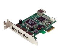 Carte adaptateur pci express vers 4 ports usb 2.0 - carte pcie - 3x us