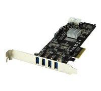 StarTech.com 4-Port USB 3.0 PCI Express Card Adapter - PCIe SuperSpeed USB 3.0 Expansion Card w/ 2 Dedicated 5Gbps Channels (PEXUSB3S42V) - adaptateur USB - PCIe x4 - USB 3.0 x 4