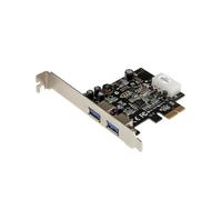 StarTech.com Carte Contrôleur PCIe vers 2 Ports USB 3.2 Gen 1, UASP, LP4, Chipset Renesas/NEC µPD720202, PCIe 2.0, Profil Bas/Standard
