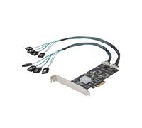 StarTech.com Carte Contrôleur PCIe vers 8 Ports SATA III 6Gbps, Interface PCIe x4 Gen 2, 2x Mini-SAS, Chipset ASMedia ASM1061 & Pericom PI7C9X2G608GP