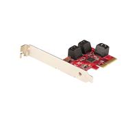 StarTech.com Carte PCI Express SATA 6 ports - Carte Contrôleur PCIe SATA - 6Gbps - ASM1166 Non-Raid - Convertisseur PCI Express 3.0 vers SATA - Connecteurs SATA Empilés - Carte d'Extension SATA