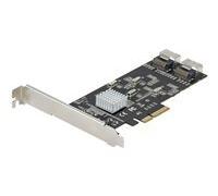 StarTech.com Carte Contrôleur SATA PCIe 8 ports - Carte Extension SATA PCI Express 6Gbps avec 4 Contrôleurs Hôte - Carte SATA PCIe - PCI-e x4 Gen 2 vers SATA III - SATA HDD/SSD