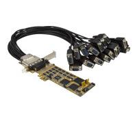 StarTech.com Carte Série PCI Express - 16 Ports DB9 RS232 - Low + Full Profile - Adaptateur Série Multiport - Carte Série PCIe