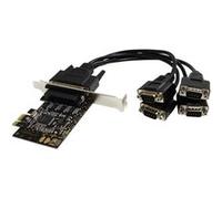 StarTech.com Carte PCI Express avec 4 Ports DB-9 RS232 - Adaptateur PCIe Série - UART 16550 - 1x PCI Express Mâle - 4x RS232 DB-9 Mâle - Adaptateur série - PCIe - RS-232 x 4 G