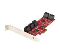 StarTech.com Carte PCI Express SATA 10 ports - Carte Contrôleur PCIe SATA - 6Gbps - ASM1166 Non-Raid - Convertisseur PCI Express 2.0 vers SATA - Connecteurs SATA Empilés - Carte d'Extension SATA