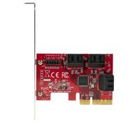 StarTech.com Carte PCI Express SATA 6 ports - Carte Contrôleur PCIe SATA - 6Gbps - ASM1166 Non-Raid - Convertisseur PCI Express 3.0 vers SATA - Connecteurs SATA Empilés - Carte d'Extension SATA