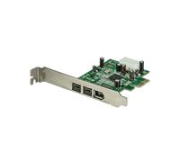 StarTech.com Carte PCIe FireWire PEX1394B3 : 2 ports FW800 (IEEE1394b) + 1 port FW400 (IEEE1394a), Chipset Texas Instruments XIO2213B, PCIe 1.1