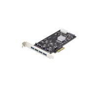 StarTech.com 4-Port USB-A PCIe Card, USB 3.2 5Gbps, 4x USB Controllers - Adaptateur USB - PCIe 2.0 x4 - USB 3.2 Gen 1 x 4 - noir - pour P/N: FCREADMICRO3V2, USB315AC1M, USB3S2SAT3CB