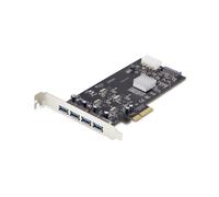 StarTech.com Carte PCIe USB à 4 Ports, USB 3.2 5Gbps, Carte d'Extension PCI Express avec 4 Contrôleurs USB Indépendants, 4 Ports USB-A, Windows/macOS/Linux