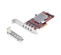 StarTech.com Carte PCIe USB-C 4 Ports, USB 3.2 10 Gbit/s, Carte d'Extension PCI Express USB-C, 4 Contrôleurs USB Indépendants, Carte PCIe USB Type-C, Windows/Linux/macOS, Conforme TAA