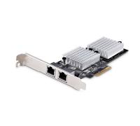 StarTech.com Carte réseau 2 ports 10Gbe - Carte PCIe Ethernet 10 Gigabit pour PC/Serveur - Carte réseau PCI Express/10gb LAN - Carte NIC six vitesses - 10GBASE-T et NBASE-T - Intégrée - Câblé - PCI Ex