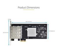 StarTech.com 4-Port GbE SFP Network Card, PCIe 2.0 x2, Intel I350-AM4 4x 1GbE Controller, 1000BASE Copper/Fiber Optic, Quad-Port Gigabit Ethernet NIC, Desktop/Server Backplanes - Windows and...