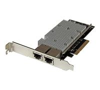 StarTech.com Carte réseau PCI Express à 2 ports 10GBase-T Ethernet avec chipset Intel X540 - Adaptateur NIC PCIe GbE Noir, Acier inoxydable