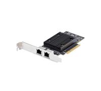 StarTech.com Carte Réseau PCIe 10 Gb Ethernet à 2 Ports, Carte d'Interface Réseau 10 GbE, Chipset Broadcom BCM57416, Double RJ45 10GBase-T/Gigabit, Carte NIC, TAA