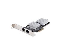 StarTech.com Carte Réseau PCIe 10GbE 2 Ports, 10/5/2.5/1Gbps, NBASE-T, Marvell AQC113CS, PCIe 3.0 x4, Trames Jumbo 16Ko, VLAN, Wake-on-LAN, Windows/Linux