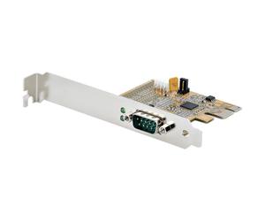 StarTech.com Carte Série PCI Express à 1 port - Carte d'Extension Série PCIe vers RS232 (DB9) - Adaptateur PCIe avec UART 16C1050, Supports Standard ou Profil Bas - Rétention COM, Windows et Linux