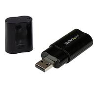 StarTech.com Carte son USB - Adaptateur audio 3,5 mm - Carte son externe - Noir - Carte son externe (ICUSBAUDIOB) - Carte son - stéreo - USB 2.0 - pour P/N: MU15MMS, MU6MMS, TB33A1C
