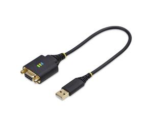 StarTech.com Cavo Adattatore USB a Seriale Null Modem da 30cm Convertitore da USB-A a DB9 RS232 COM Retention con Dadi/Viti Intercambiabili FTDI Win/macOS/Linux