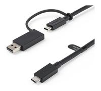 StarTech.com Cavo USB-C da 1m con adattatore dongle USB-A - Cavo ibrido 2-in-1 U