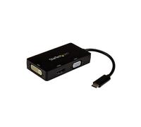 StarTech.com CDPVGDVHDBP : Adaptateur USB-C vers HDMI 4K 30Hz / DVI (1920x1200) / VGA (1920x1200) - USB Type-C Mâle - 15cm