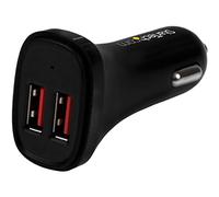 StarTech.com Chargeur de voiture USB à 2 ports - Haute puissance (24 W/4,8 A) - Noir