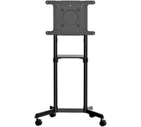 StarTech.com Chariot Meuble TV - Support TV sur Roulettes Portable pour Écrans VESA 37-70" (70kg) - Pied TV avec Étagère de Rangement - Inclinable - Gabarit de Montage Universel Télévision