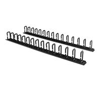 StarTech.com Classeur de câbles vertical avec crochet en D - 0U - 1,8m, noir, acier, 40