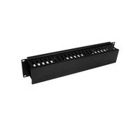 StarTech.com CMDUCT2U - Panneau Gestion Câbles 2U Horizontal avec Couvercle Acier/Plastique - Rack 19" - EIA RS310-D - Noir - Vis M5/M6 - CE, TAA, REACH, RoHS