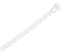 StarTech.com Colliers de serrage - 152x3 mm, réutilisables, détachables, en nylon, résistance à la traction de 22 kg, intérieur et extérieur, 94V-2/UL, blanc, 100 pièces