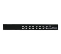 StarTech.com Commutateur écran clavier souris USB montable en rack - Switch KVM pour écran PC à 8 ports DVI - Compatible HDMI - Commutateur KVM - 8 x KVM port(s) - 1 utilisateur local - Montable sur r