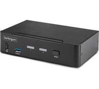 StarTech.com Commutateur KVM 2 ports 8K DisplayPort 1.4, 8K 60Hz / 4K 144Hz, DP 1.4, 2x ports USB 3.0, 4x ports USB 2.0 HID, commutateur KVM DisplayPort, bouton & hotkey, MST Pass-Through - OS indépen