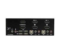 Commutateur kvm 2 ports displayport® double ecran, usb et audio - swit
