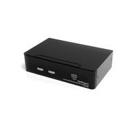 Commutateur kvm 2 ports dvi, usb et audio - switch kvm - 3x dvi femell