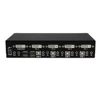 StarTech.com Commutateur KVM 4 Ports DVI USB, Audio Montage en Rack- Switch KVM - 5x DVI - 10x 3.5 mm - 4x USB B - 4x USB A - 2560x1600 - Commutateur écran-clavier-souris/audio/USB - 4 x KVM / audio /