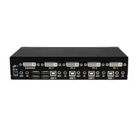 StarTech.com Commutateur KVM 4 Ports DVI USB, Montage en Rack et Audio - Switch KVM - 2560x1600 (SV431DVIUAHR)
