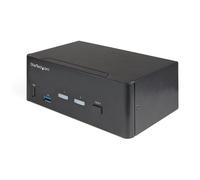StarTech.com Commutateur KVM HDMI 2.0, 2 Ports, 2 Écrans - 4K 60Hz Ultra HDR - Commutateur KVM de Bureau 4K HDMI 2.0 avec Hub USB 3.0 à 2 Ports (5Gbps) & 4x USB 2.0 HID, Audio - Commutation par Touche