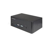 StarTech.com Commutateur KVM HDMI 2.0, 2 Ports, 2 Écrans - 4K 60Hz Ultra HDR - KVM de Bureau 4K HDMI 2.0 avec Hub USB 3.0, 2 Ports (5Gbps) et 4x USB 2.0 HID, Audio - TAA (SV231DHU34K6)