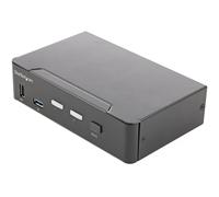 StarTech.com Commutateur KVM HDMI, 2 Ports - Moniteur Unique 4K 60Hz Ultra HDR - Commutateur KVM de Bureau HDMI 2.0 avec Hub USB 3.0 à 2 Ports (5Gbps) et 4x USB 2.0 HID, Audio - Commutation par Touche