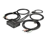 StarTech.com Commutateur KVM HDMI à 2 ports avec câbles incorporés - USB 4K 60Hz