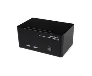 StarTech.com Commutateur KVM USB DVI 2 Ports 3 Écrans, Hub USB 2.0, Audio, Résolution 1920x1200, Ports Console DVI-I/USB-A, SV231TDVIUA