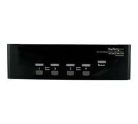 StarTech.com Commutateur KVM USB et double écran DVI / VGA à 4 ports avec audio et hub USB 2.0 - Switch écran clavier souris - Commutateur écran-clavier-souris/audio/USB - 4 x KVM / audio / USB -...
